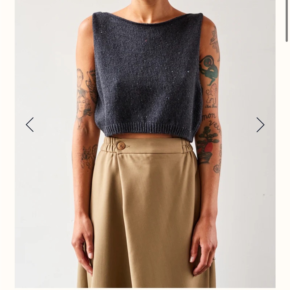 Monica Cordera Heather Cotton Crop Top OS